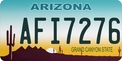 AZ license plate AFI7276