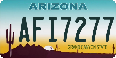 AZ license plate AFI7277