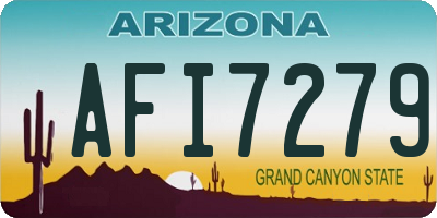 AZ license plate AFI7279