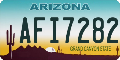 AZ license plate AFI7282
