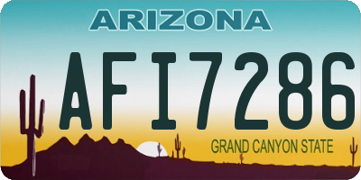 AZ license plate AFI7286