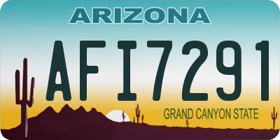 AZ license plate AFI7291