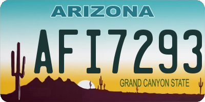 AZ license plate AFI7293