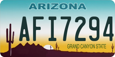 AZ license plate AFI7294