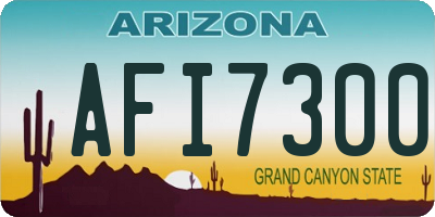AZ license plate AFI7300