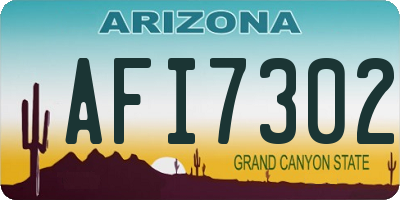 AZ license plate AFI7302