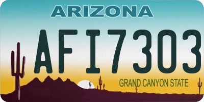 AZ license plate AFI7303