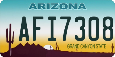 AZ license plate AFI7308