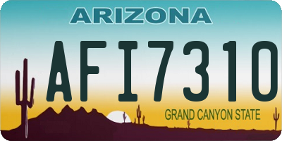 AZ license plate AFI7310