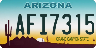 AZ license plate AFI7315