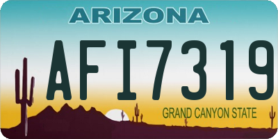 AZ license plate AFI7319