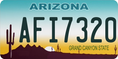 AZ license plate AFI7320