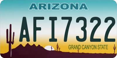 AZ license plate AFI7322