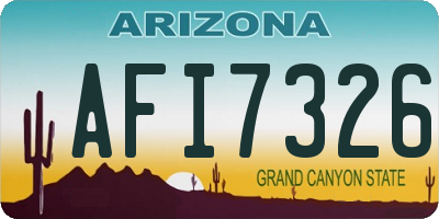 AZ license plate AFI7326