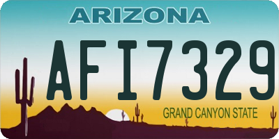 AZ license plate AFI7329