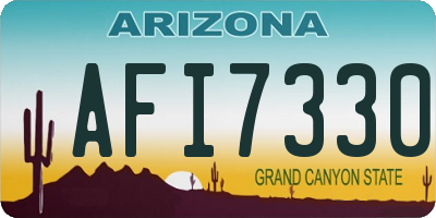 AZ license plate AFI7330