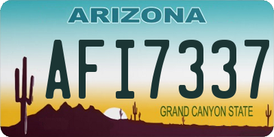 AZ license plate AFI7337