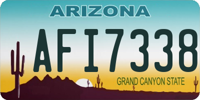 AZ license plate AFI7338