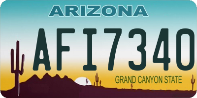AZ license plate AFI7340