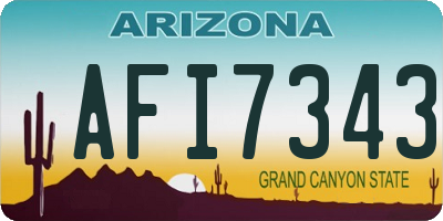 AZ license plate AFI7343