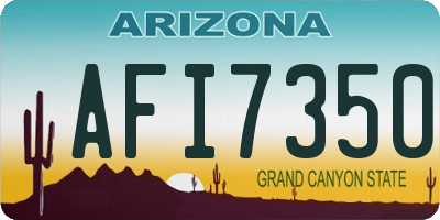 AZ license plate AFI7350