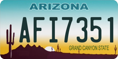 AZ license plate AFI7351
