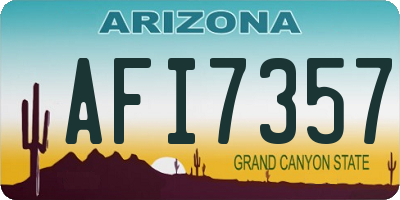AZ license plate AFI7357
