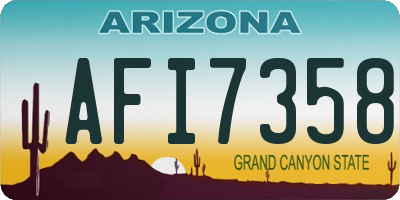 AZ license plate AFI7358