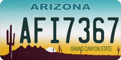 AZ license plate AFI7367