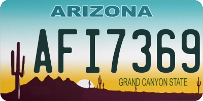 AZ license plate AFI7369