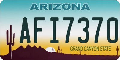 AZ license plate AFI7370