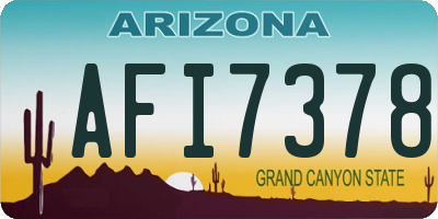 AZ license plate AFI7378