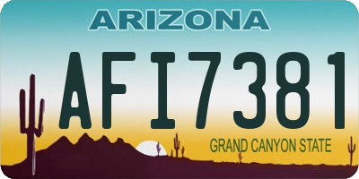AZ license plate AFI7381