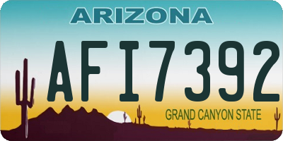 AZ license plate AFI7392