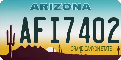 AZ license plate AFI7402