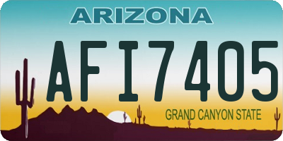 AZ license plate AFI7405