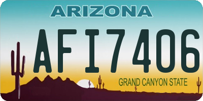 AZ license plate AFI7406