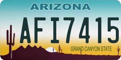 AZ license plate AFI7415