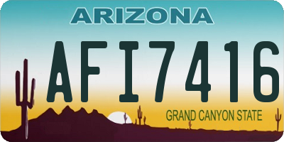 AZ license plate AFI7416