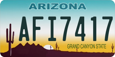 AZ license plate AFI7417