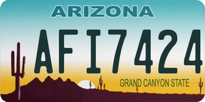 AZ license plate AFI7424