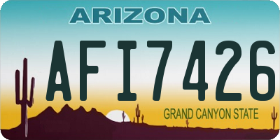 AZ license plate AFI7426