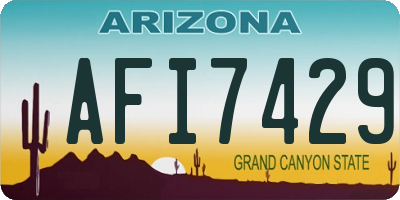 AZ license plate AFI7429