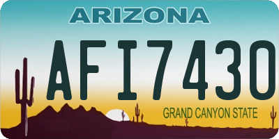 AZ license plate AFI7430
