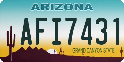 AZ license plate AFI7431