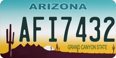 AZ license plate AFI7432