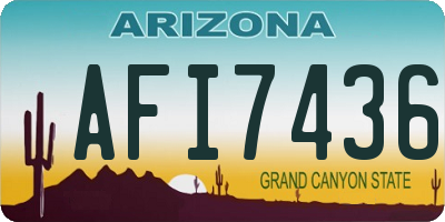 AZ license plate AFI7436