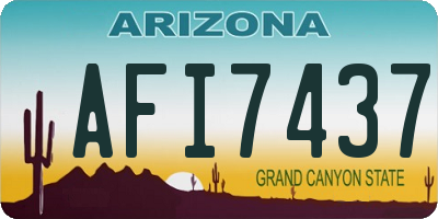AZ license plate AFI7437