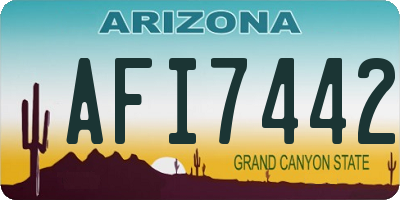 AZ license plate AFI7442