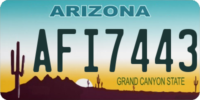 AZ license plate AFI7443